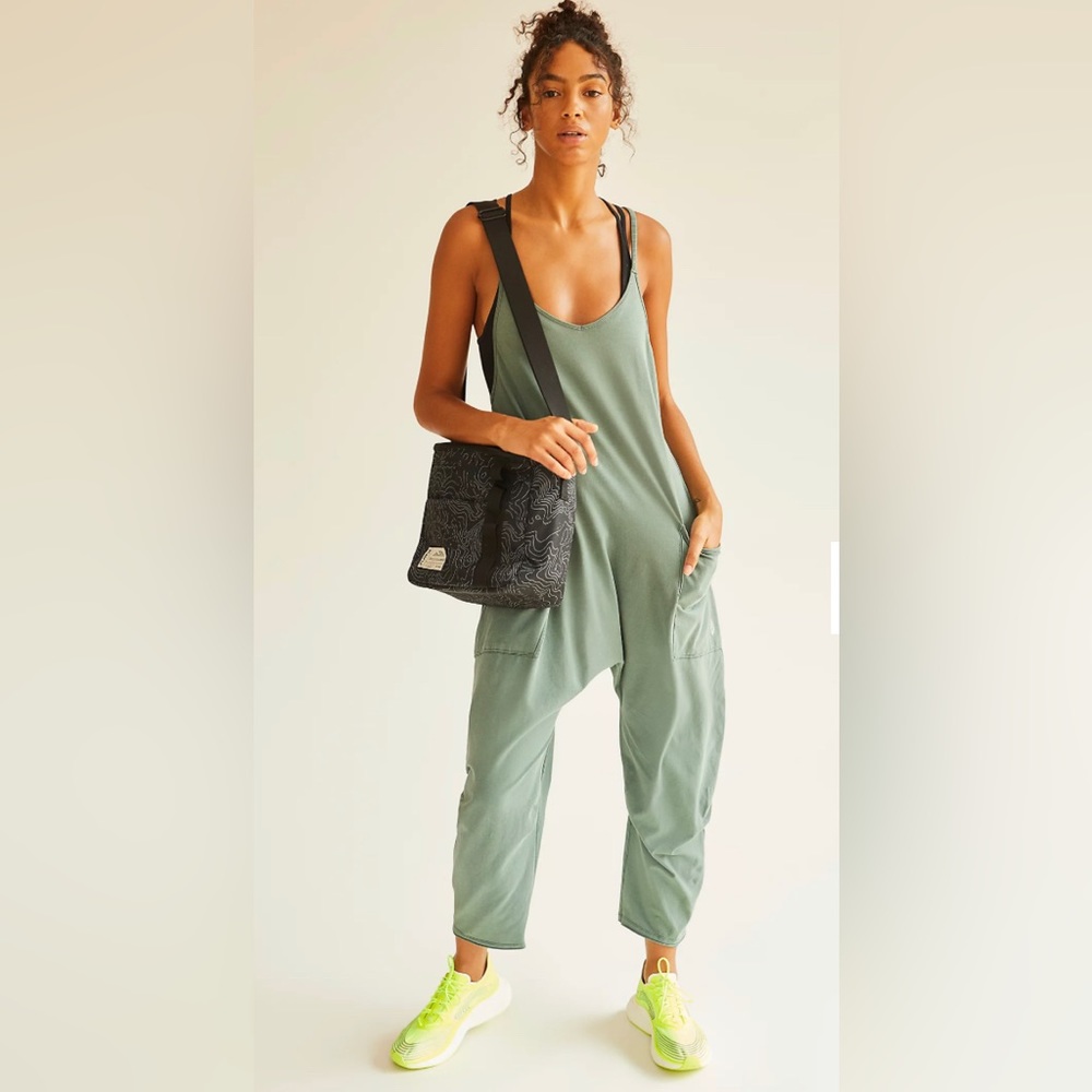 Free People Hot Shot Onesie size S color: lush pine
